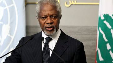 Enviado de la ONU y de la Liga Árabe para Siria, Kofi Annan.