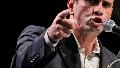 El dirigente opositor, el candidato Enrique Capriles.