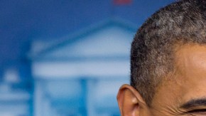 Presidente y candidato presidencial, Barack Obama.