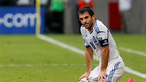Karagounis pudo haber cambiado la situación de los griegos desde el primer partido.