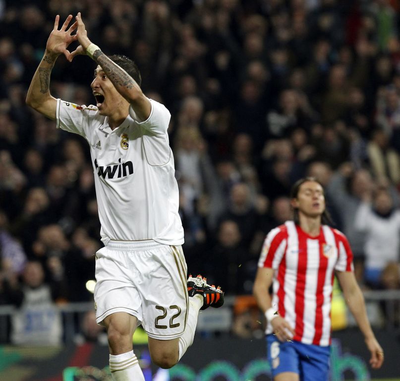 Angel Di María en un partido del Real Madrid.