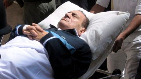 Hosni Mubarak cuando empezaba el juicio en El Cairo.