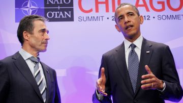 El presidente Barack Obama interviene durante la cumbre de la OTAN.