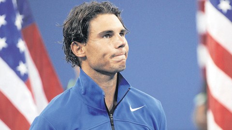 Rafael Nadal tras perder el US Open.