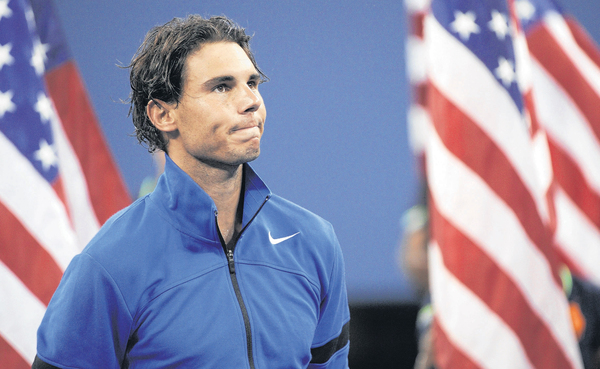 Rafael Nadal tras perder el US Open.