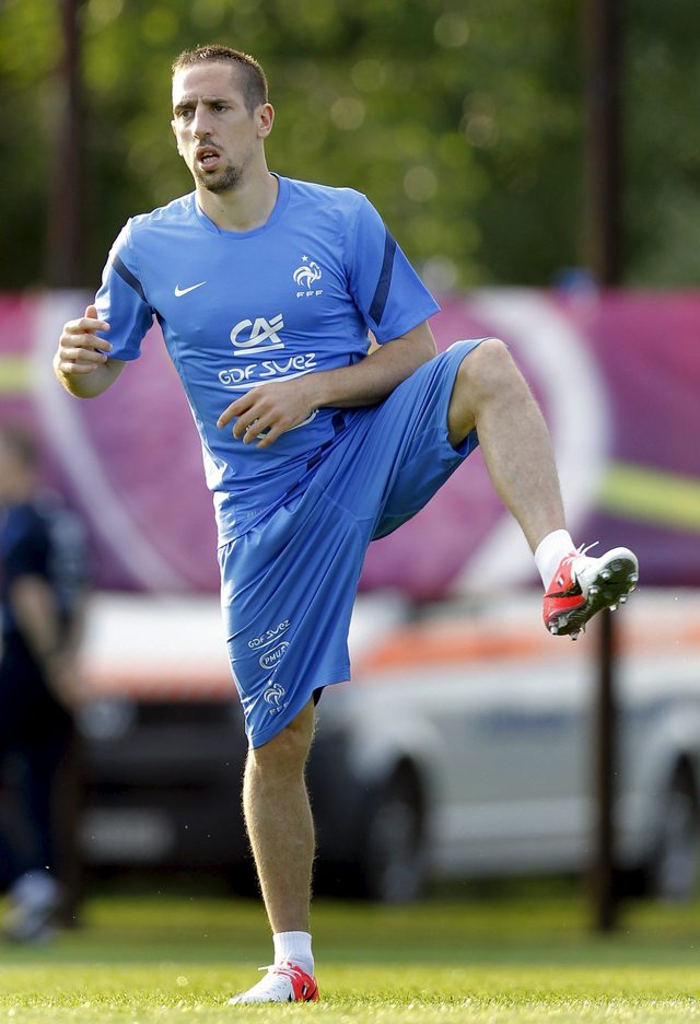 Frankc Ribery es la esperanza de gol del combinado francés.