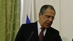 Lavrov y Salehi, ministros del Exterior de Rusia e Irán en conferencia de prensa en Teherán.