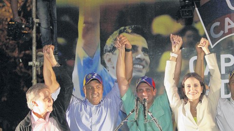 Henrique Capriles el día de su lanzamiento como candidato opositor.