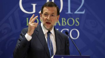 El presidente del Gobierno español, Mariano Rajoy, en la segunda y última jornada de la cumbre del G20 en Los Cabos, México.