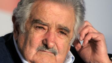 Presidente de Uruguay, José Mujica, ante la prensa.