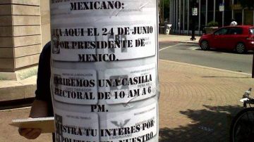 Poster anunciando las casillas de votación para elecciones presidenciales mexicanas.