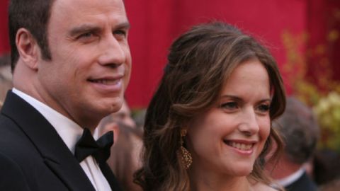 John Travolta y su esposa Kelly Preston.