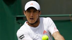 Imagen del tenista argentino en el segundo set.