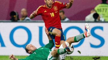 Jordi Alba, seleccionado de España, está en la mira del Barcelona.