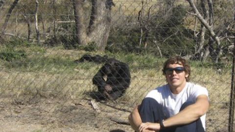 Los chimpancés le arrancaron un testículo a Andrew F. Oberle y algunos dedos, además de vapulearle la cabeza.