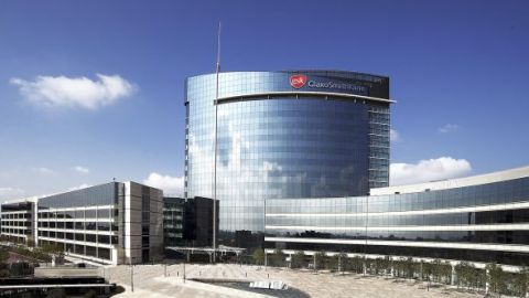 Vista de las oficinas de GlaxoSmithKline localizadas en Filadelfia Pensilvania.