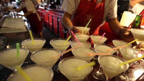 Los famosos daiquiris del bar "Floridita" en La Habana, Cuba.