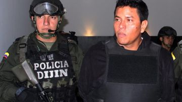 Las autoridades colombianas presentan a Camilo Torres Martínez, alias 'Fritanga' o 'Mentira', supuestamente integrante de la banda narcotraficante Los Urabeños.