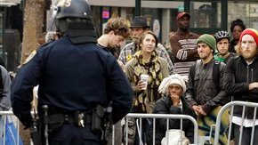 La policía acordona una zona de Oakland.