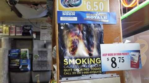 Anuncios como este no tendrán que ser desplegados en las tiendas donde se venden cigarrillos.