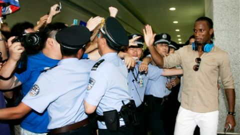Didier Drogba causó furor a su llegada a China.