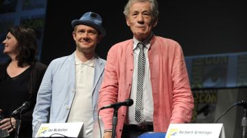 Martin Freeman (izq.) y Ian McKellen de 'The Hobbit'.