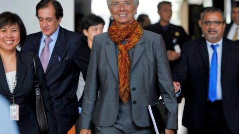 Christine Lagarde, titular del Fondo Monetario Internacional, durante una visita reciente a Asia.