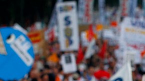 Centenares de miles de personas marcharon ayer por ciudades como Madrid (foto) además de Barcelona y Bilbao.