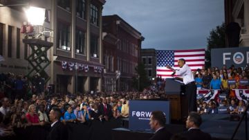 El presidente Barack Obama en campaña, en Virginia.