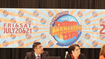 Mónica Lozano, presidenta de Impremedia, habla en  MediaCon, en relación con el voto latino.