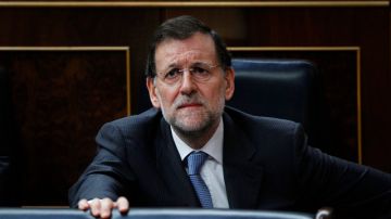 Mariano Rajoy, el presidente español, cuando defendía un paquete de austeridad de 65 millones de euros.