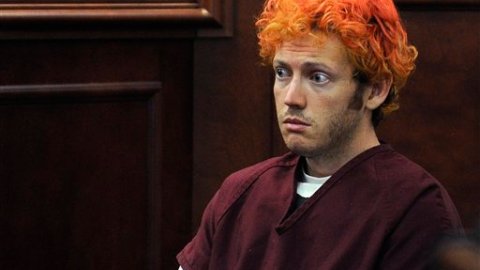 James Holmes durante la vista realizada hoy.