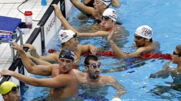 El equipo de natación, encabezado por Michael Phelps, culmina una jornada de entrenamiento en Centro Acuático del Parque Olímpico.