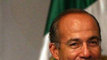 Felipe Calderón durante su visita a Los Ángeles.