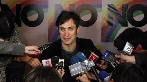 Gael García Bernal, el lunes, durante su visita a Santiago para presentar la película 'No'.