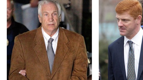 Jerry Sandusky espera en la cárcel su sentencia.