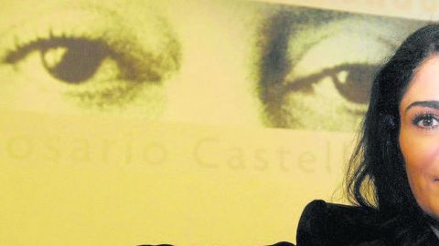 La periodista Lydia Cacho en Ciudad de México cuando  fue designada como 'Heroína de la libertad de prensa'.