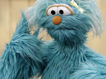 "Rosita", de Sesame Street durante una grabación del show en New York.