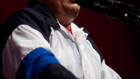 El presidente de Venezuela, Hugo Chávez, en campaña.