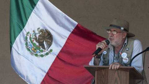 Javier Sicilia, en un acto el viernes en Tres Cruces, Nuevo México.