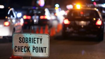 Los Angeles, Ca. - A sobriety check point is in place at Hollywood Blvd. (photo