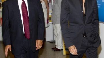 El cantante Marc Anthony y el empresario Henry Cárdenas en un evento en Nueva York