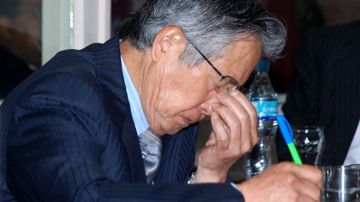 Fujimori en foto de archivo durante su juicio.