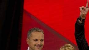 De izq. a der., los 'coaches' del programa: Miguel Bosé, Paulina Rubio, Beto Cuevas y Jenni Rivera.