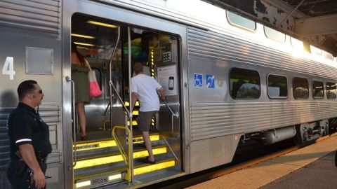 Usuarios de la estación de Metra de Cicero.