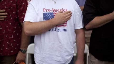 Simpatizantes de Mitt Romney.