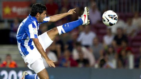 Carlos Vela, con un buen desempeño en su segundo partido de la Liga, puso el pase para el segundo gol de la Real Sociedad  ante el Celta.