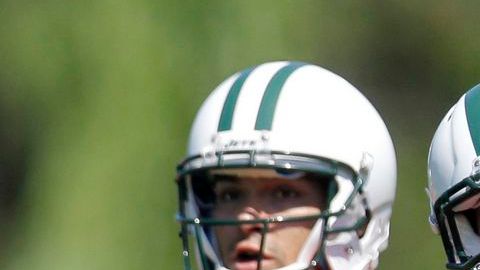 Sánchez y Tebow en un entrenamiento con los Jets.