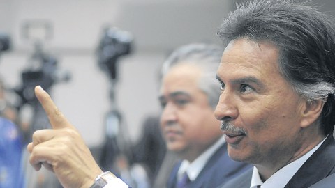 El expresidente Alfonso Portillo durante el juicio en su contra.