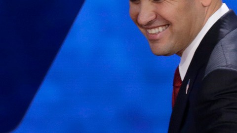 Marco Rubio, quien presentará hoy a Mitt Romney.